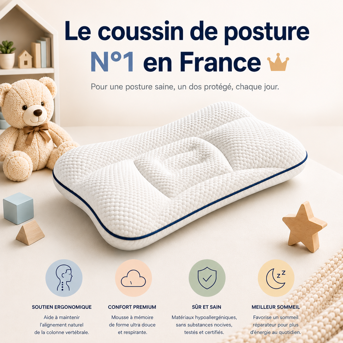 Oreiller de posture pour enfants